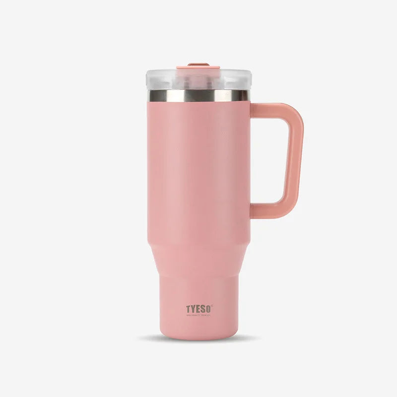 Tyeso Inox — térmica com alça e canudo.