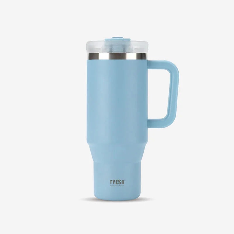 Tyeso Inox — térmica com alça e canudo.