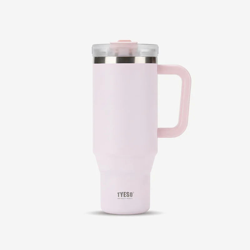 Tyeso Inox — térmica com alça e canudo.